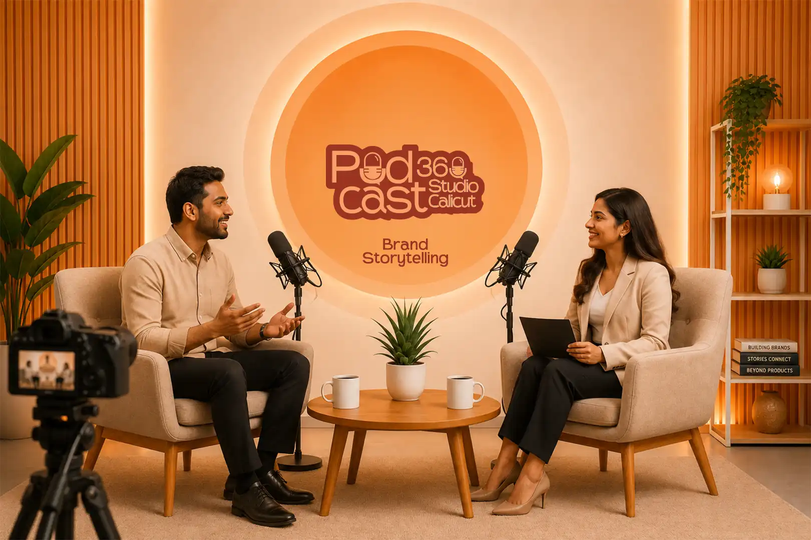 Brand storytelling podcast setup